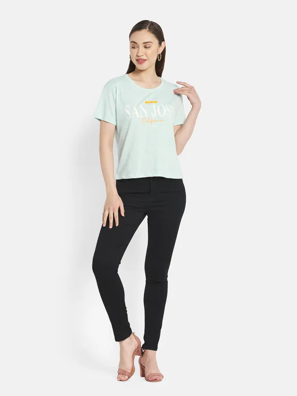 Women Pastel Mint T-Shirt