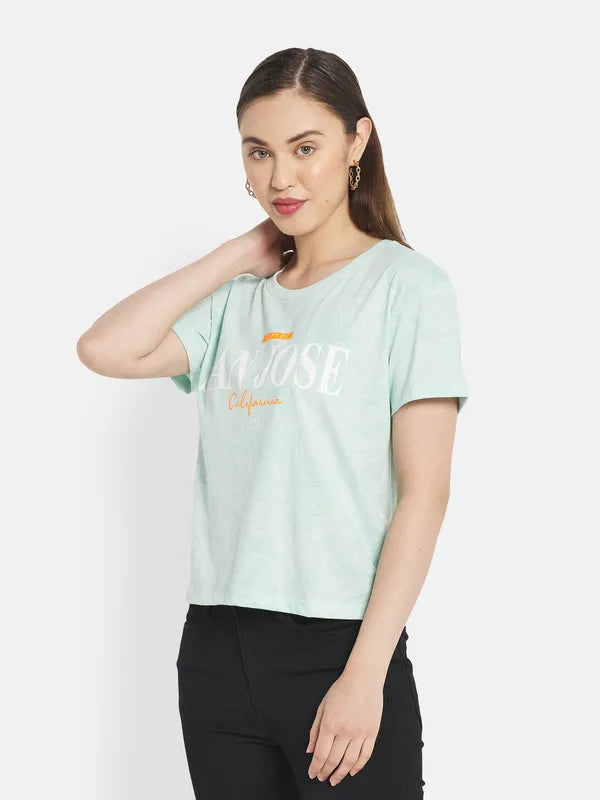 Women Pastel Mint T-Shirt