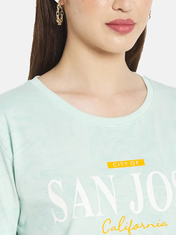 Women Pastel Mint T-Shirt