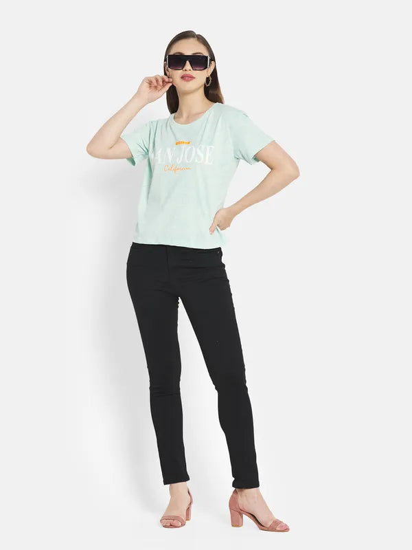 Women Pastel Mint T-Shirt