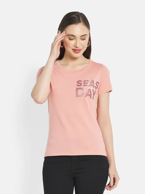 Women Dusty Peach T-Shirt