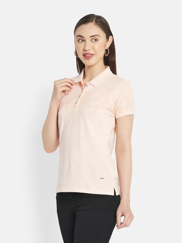 Women Pastel Peach T-Shirt