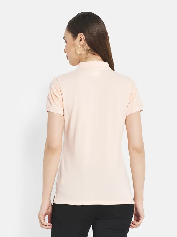 Women Pastel Peach T-Shirt