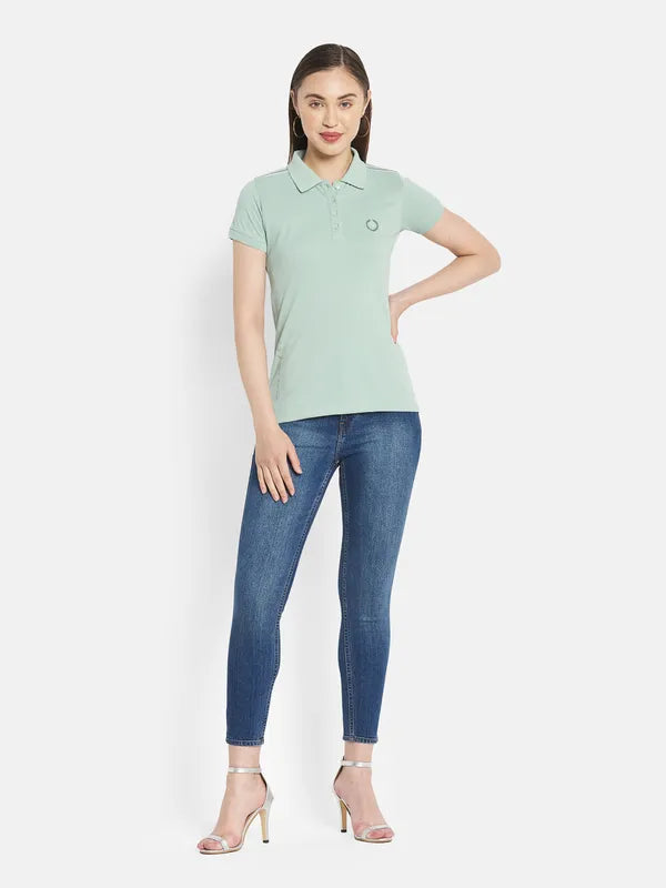 Women Misty Green T-Shirt