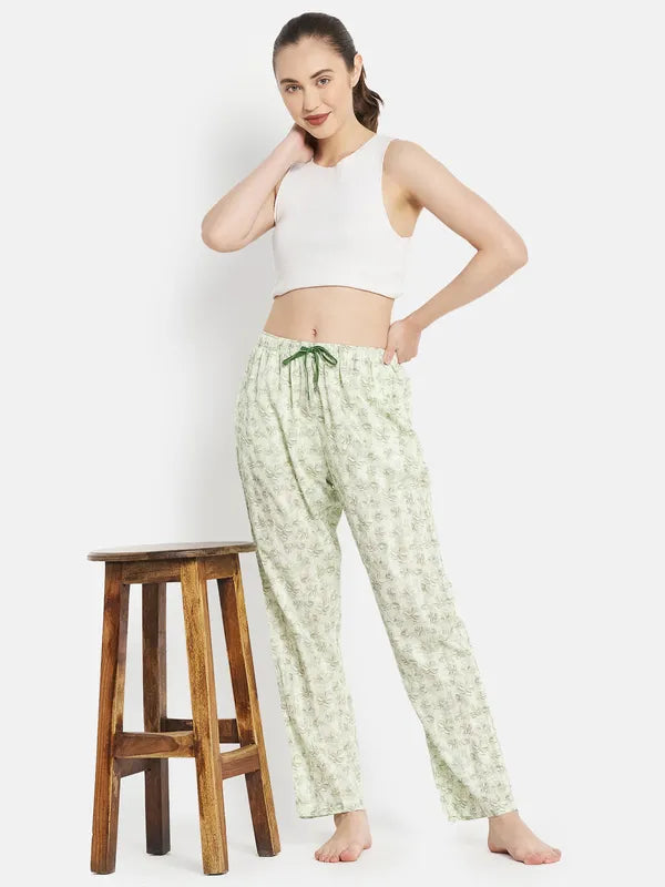 Women Misty Green Trackpants