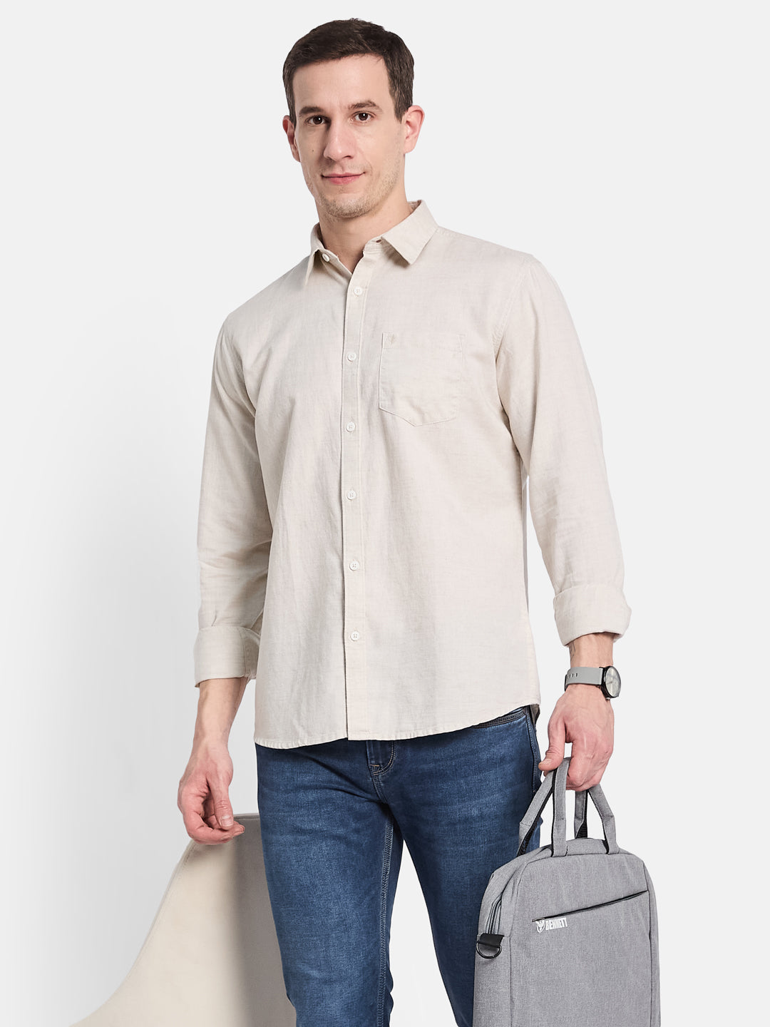 METTLE Men Opaque Casual Shirt