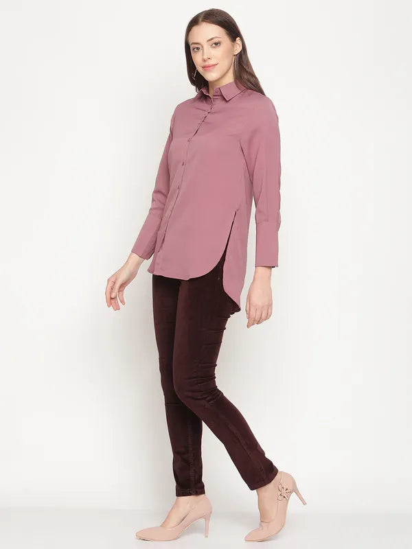 Mettle Women Maroon Stretchable Jeans