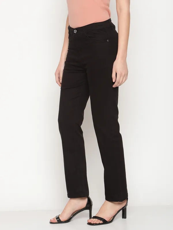 Mettle Women Black Stretchable Jeans