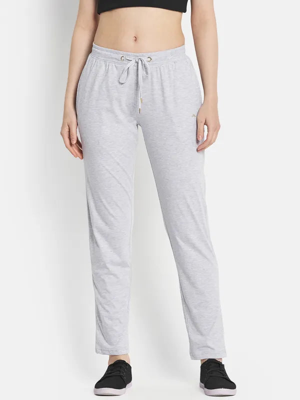 Women Grey Melange Trackpants