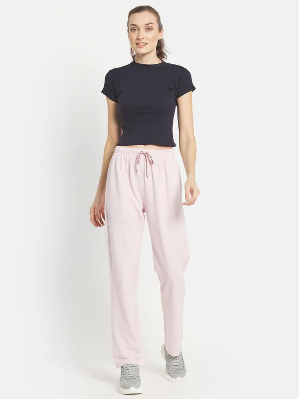 Women Solid Cotton Track Pants