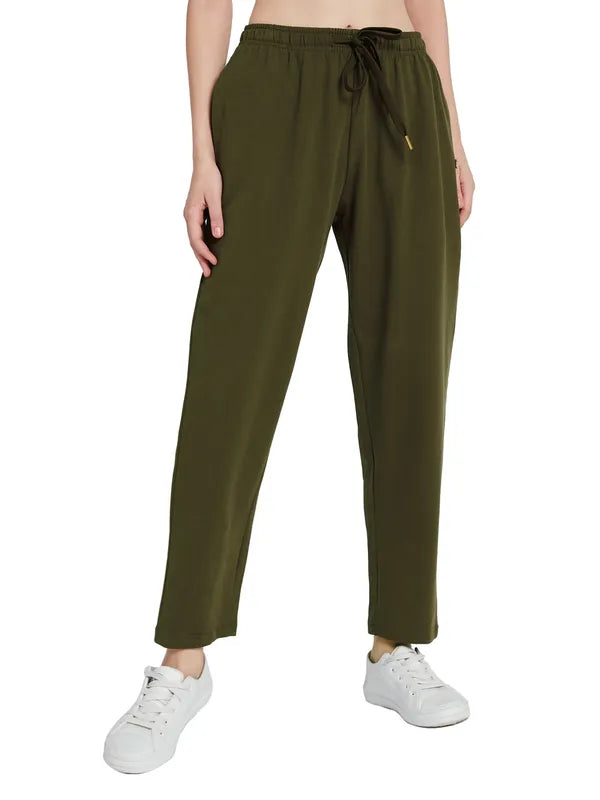 Mettle Women Cotton Mid Rise Track Pants