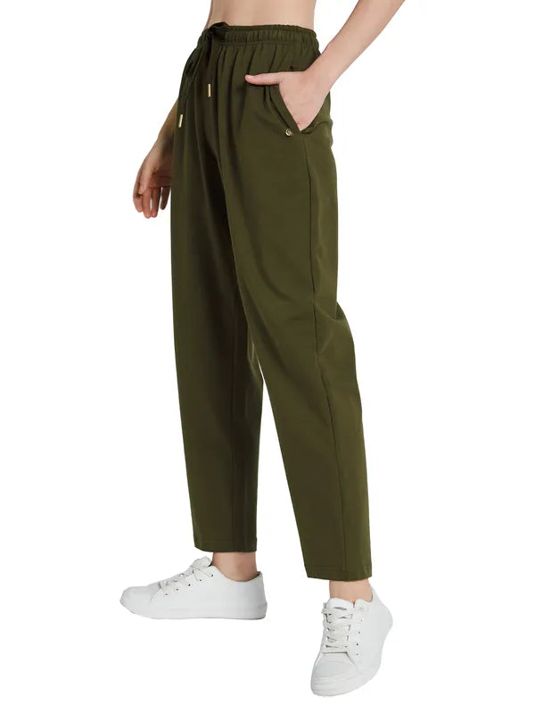 Mettle Women Cotton Mid Rise Track Pants