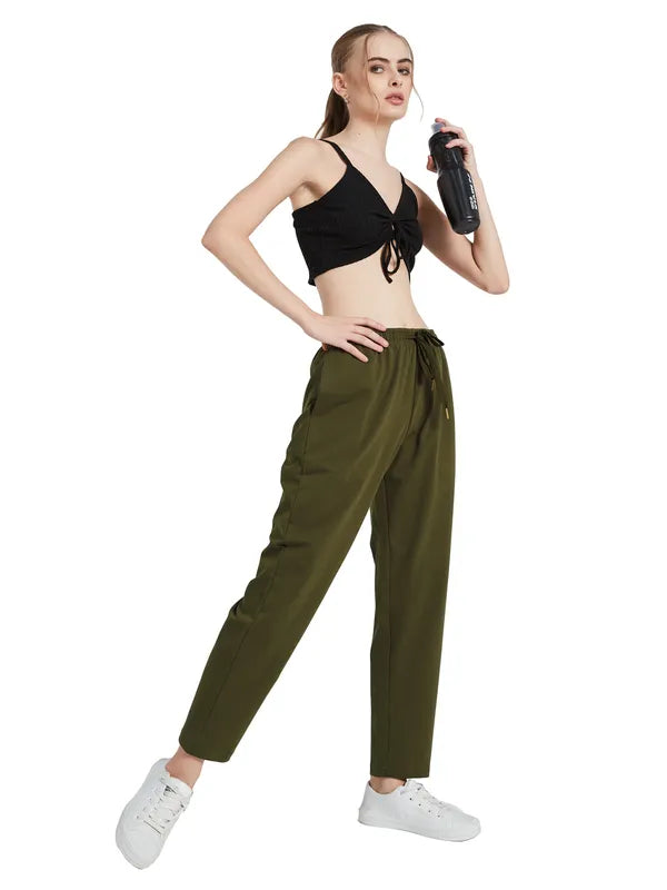 Mettle Women Cotton Mid Rise Track Pants