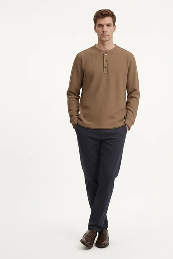 Men  Solid Henley Neck T-shirt