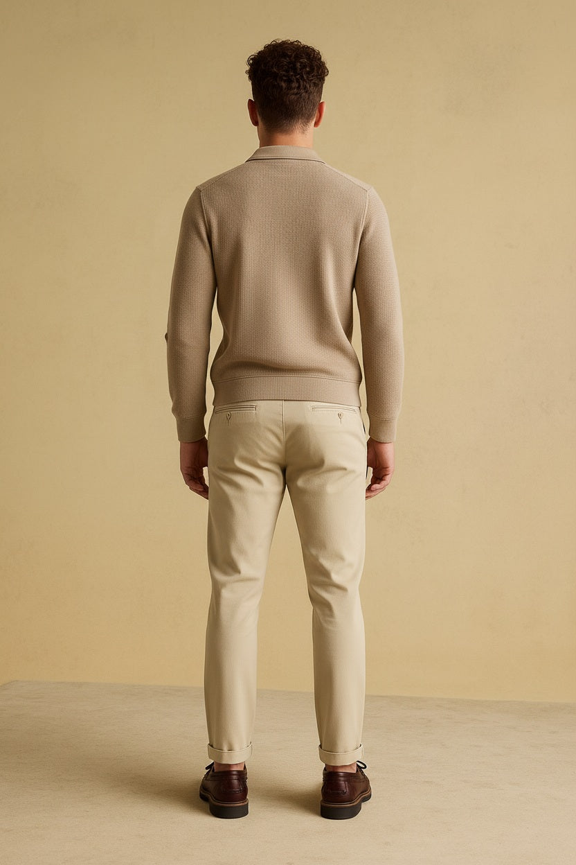 Men Solid  Polo Collar T-shirt