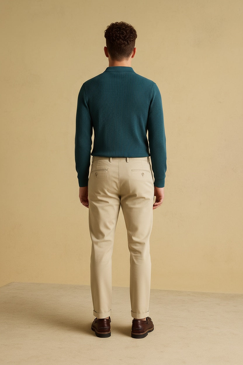 Men Solid Polo Collar T-shirt