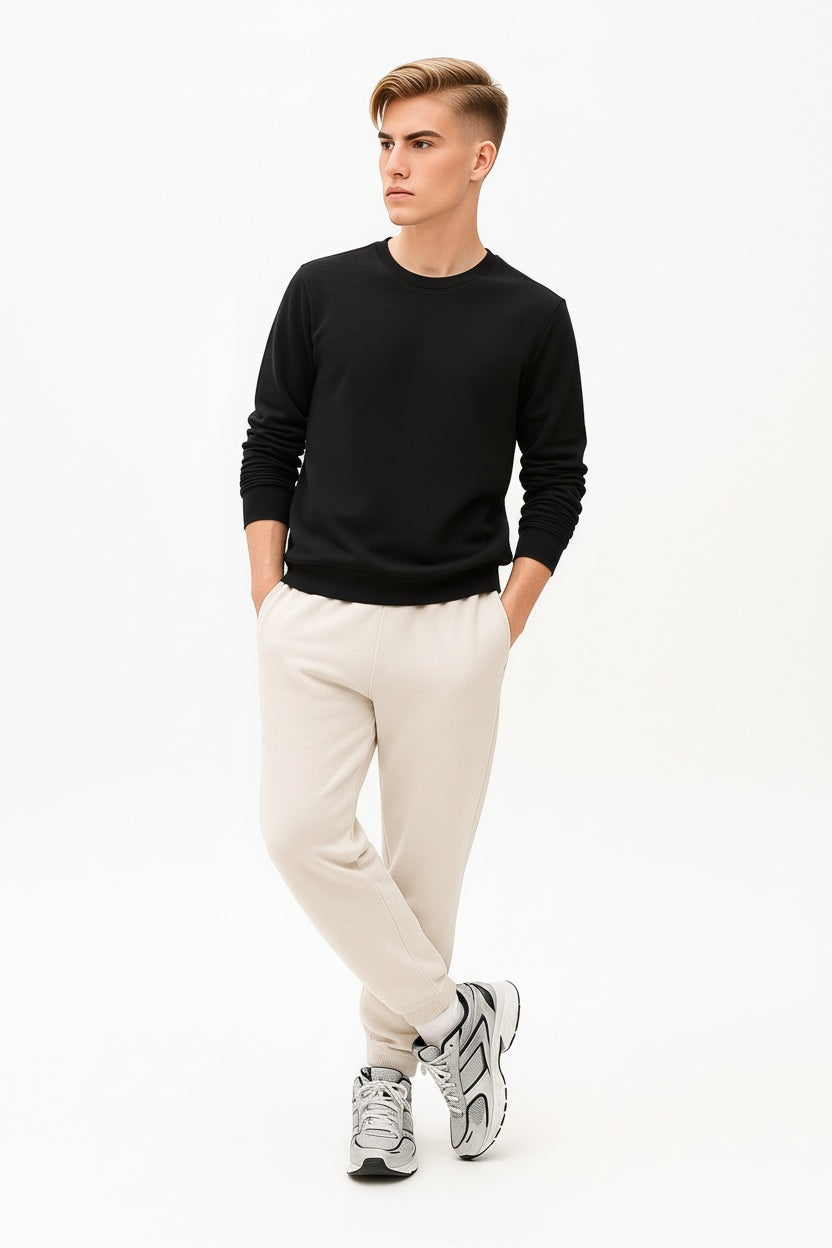 Men Solid Round Neck T-shirt