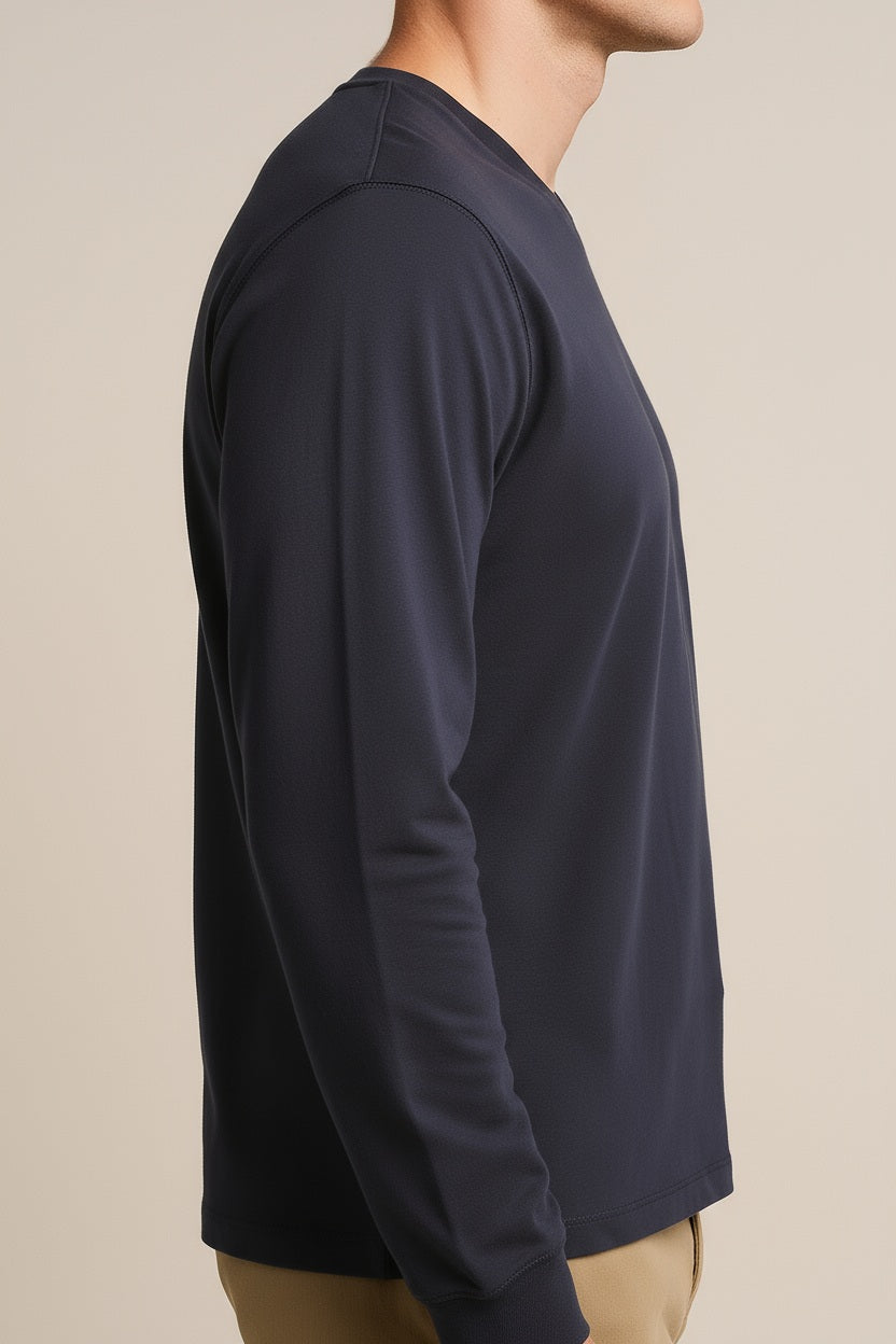 Men Solid V-Neck T-shirt