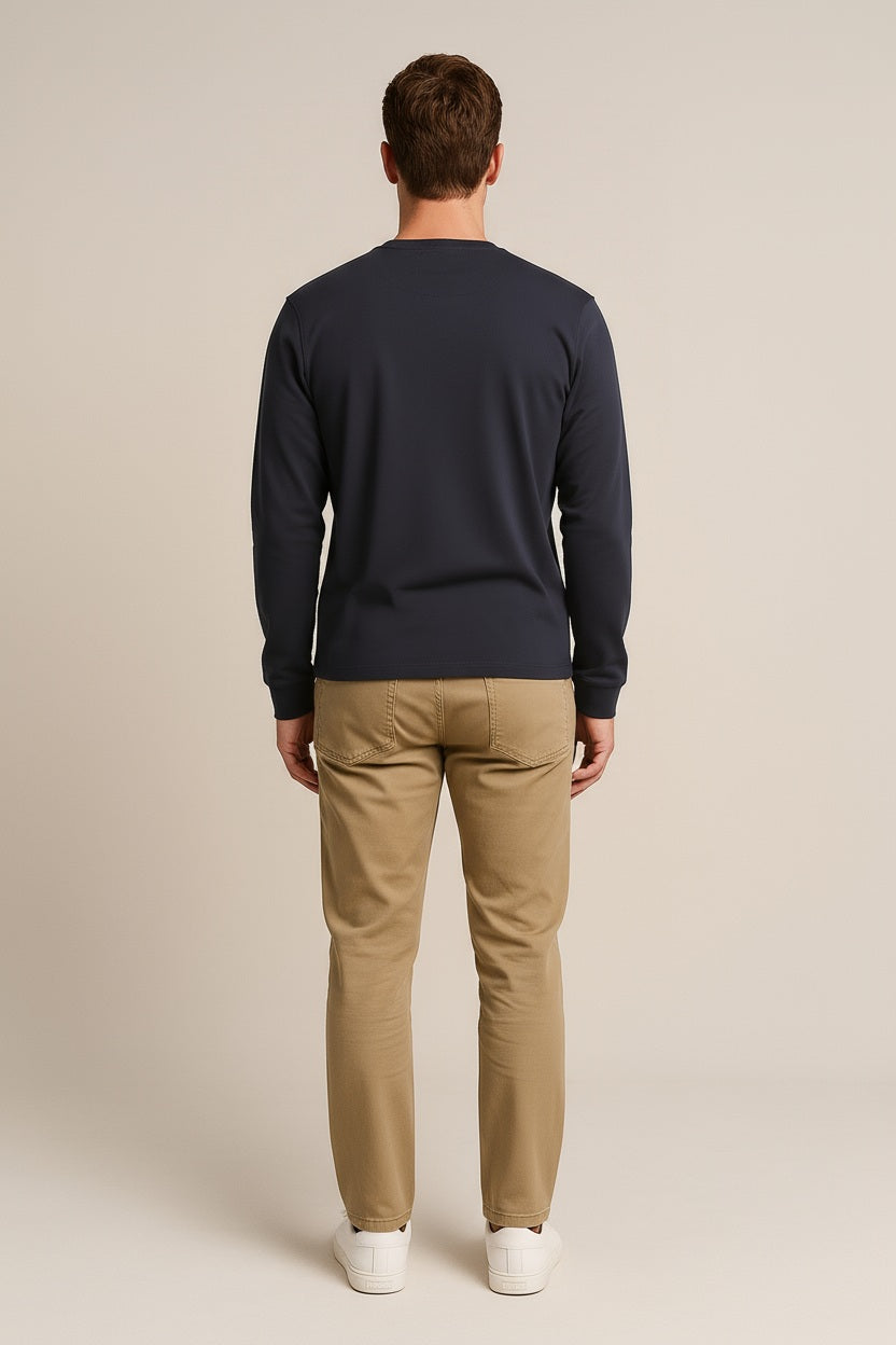 Men Solid Round Neck T-Shirt