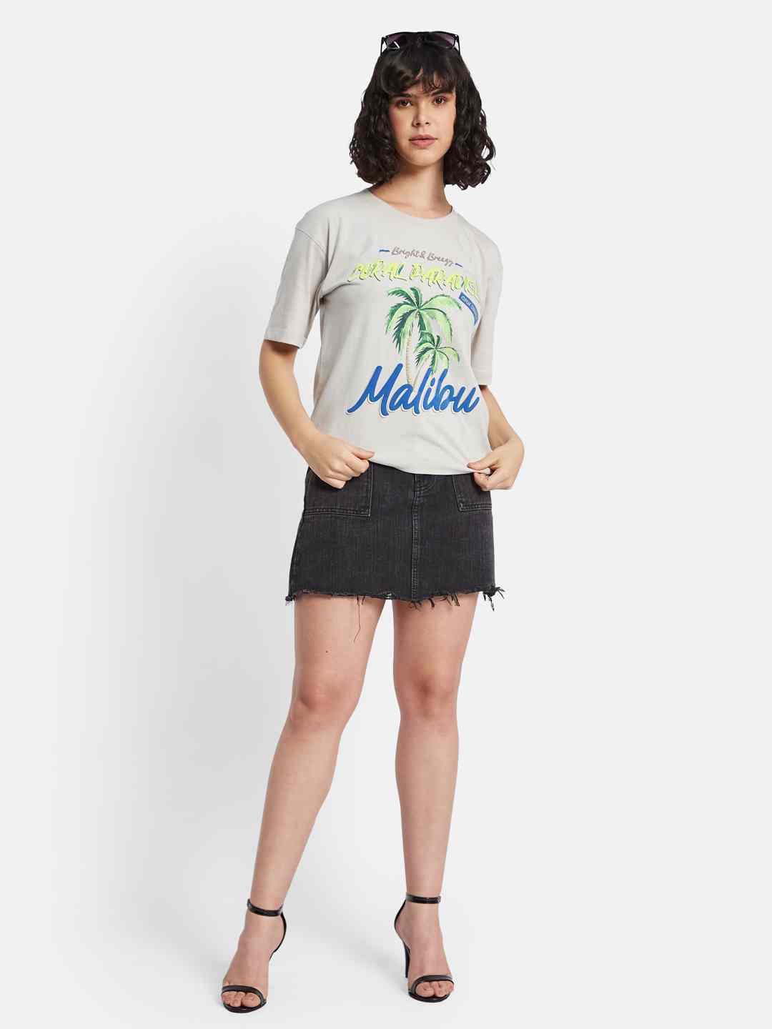 METTLE Women Printed Tropical T-shirt
