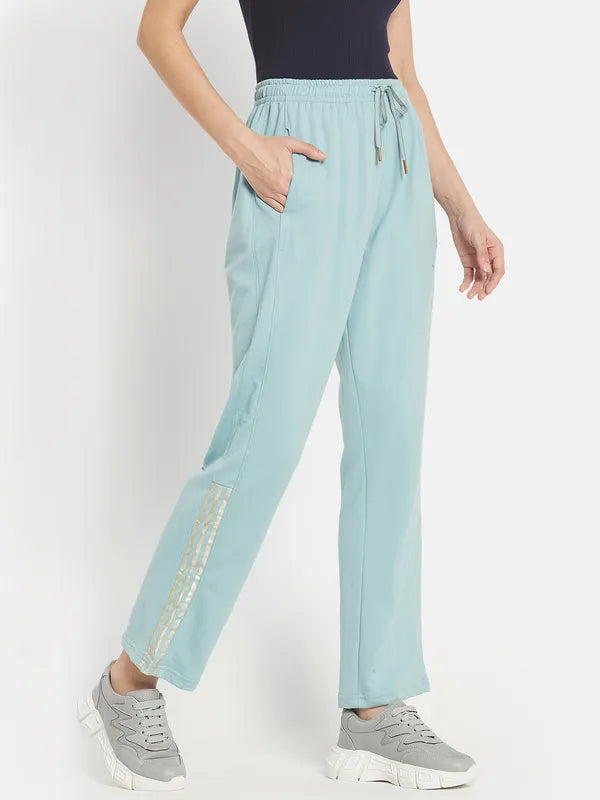 Women Solid Cotton Track Pants