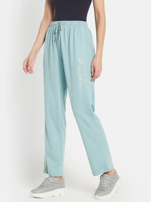 Women Solid Cotton Track Pants