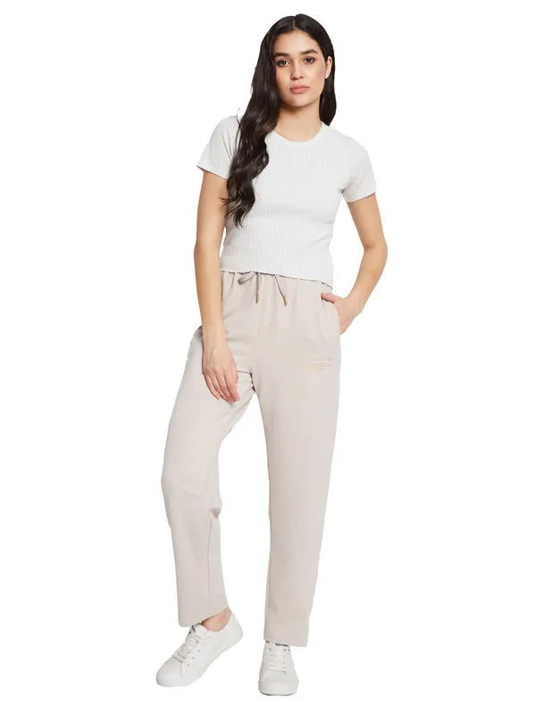 Mettle Women Mid-Rise Cotton Track Pants