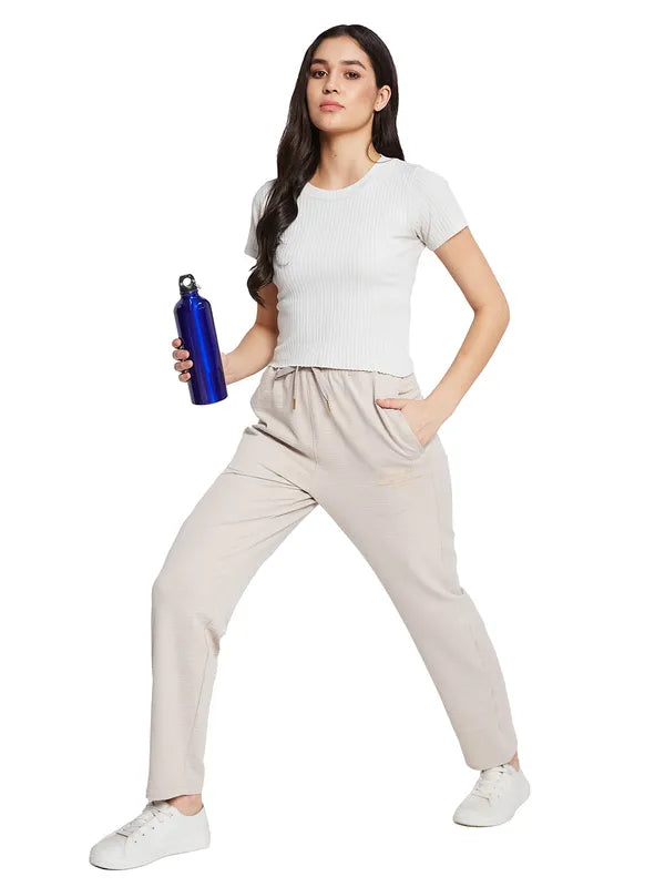 Mettle Women Mid-Rise Cotton Track Pants