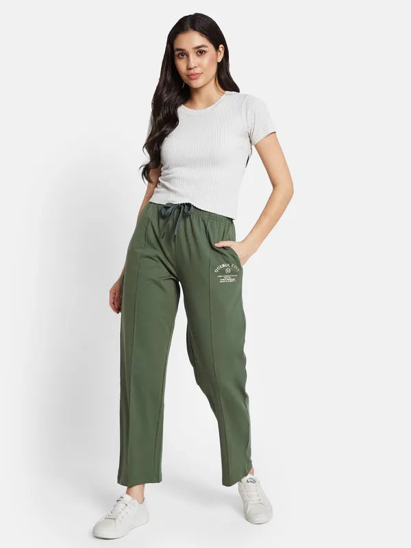 Mettle Women Regular Fit Cotton Track Pants