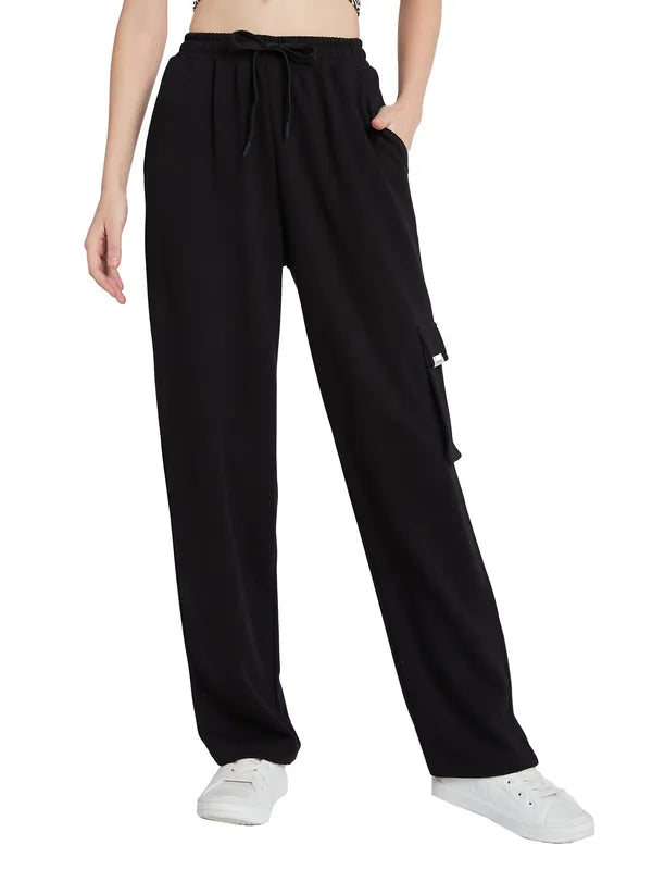 Mettle Women Cotton Mid Rise Track Pants