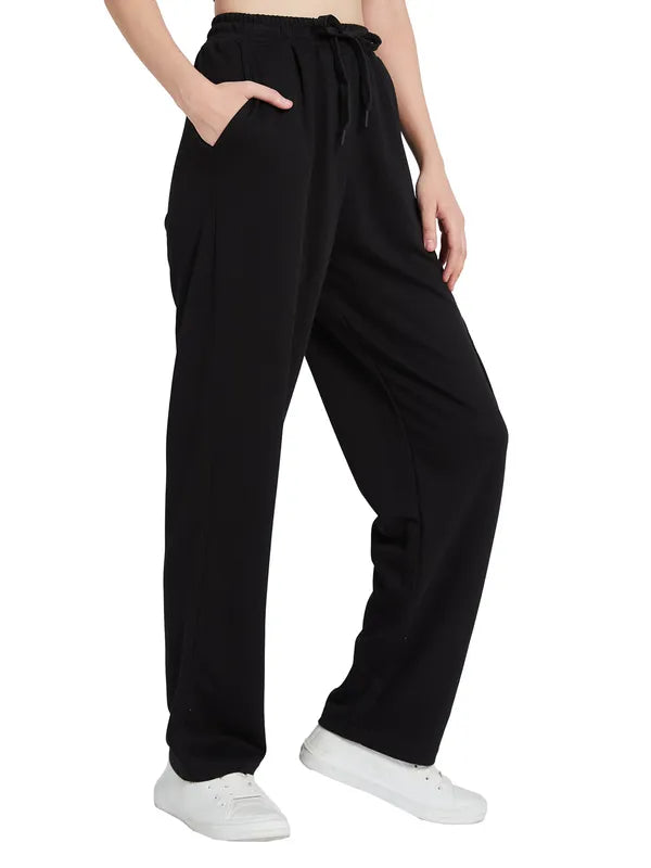 Mettle Women Cotton Mid Rise Track Pants