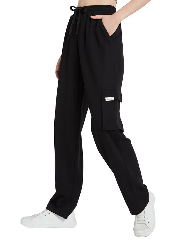 Mettle Women Cotton Mid Rise Track Pants