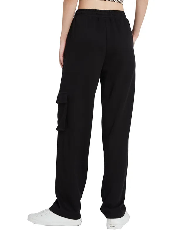 Mettle Women Cotton Mid Rise Track Pants