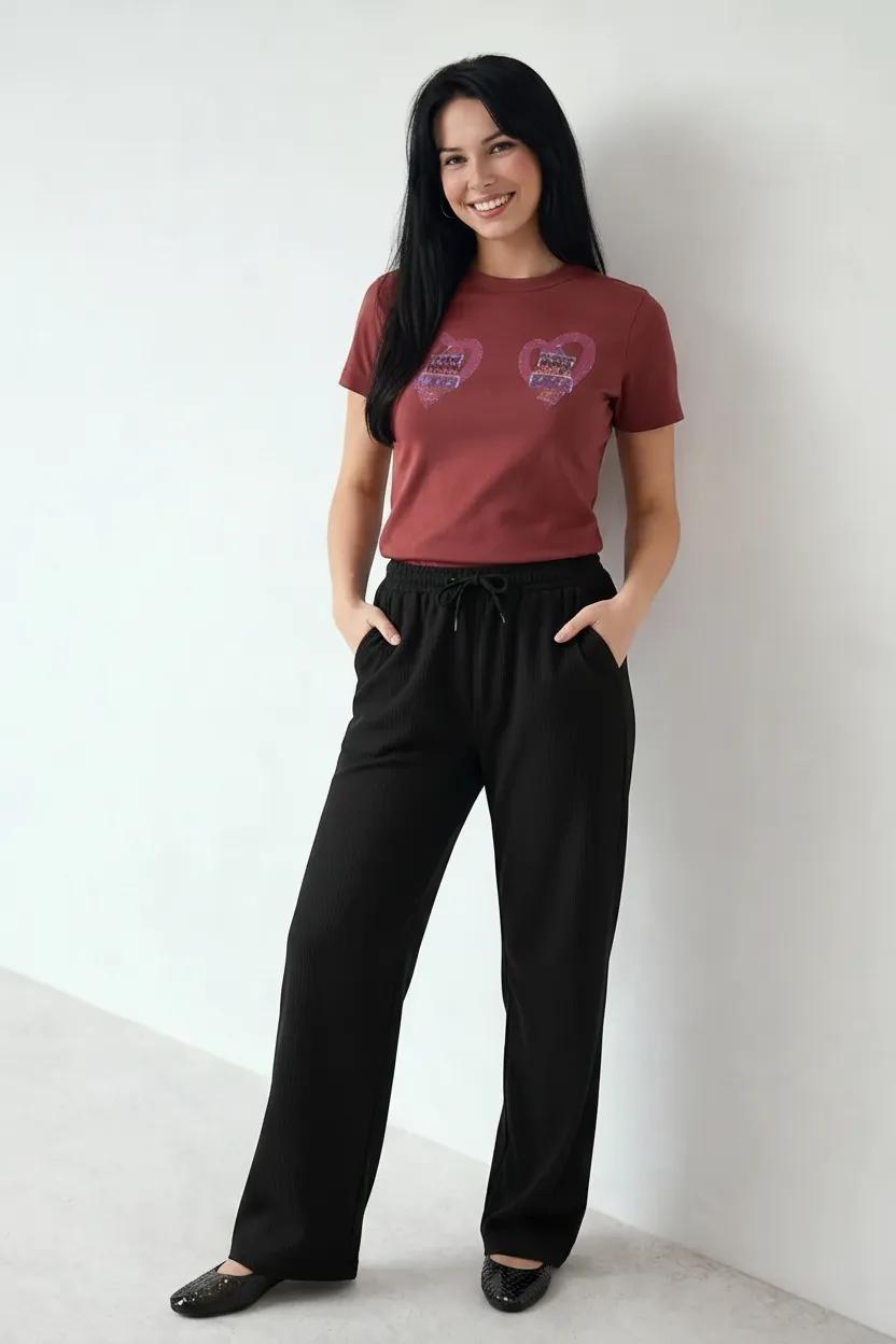 Women Black Regular Fit Track Pants