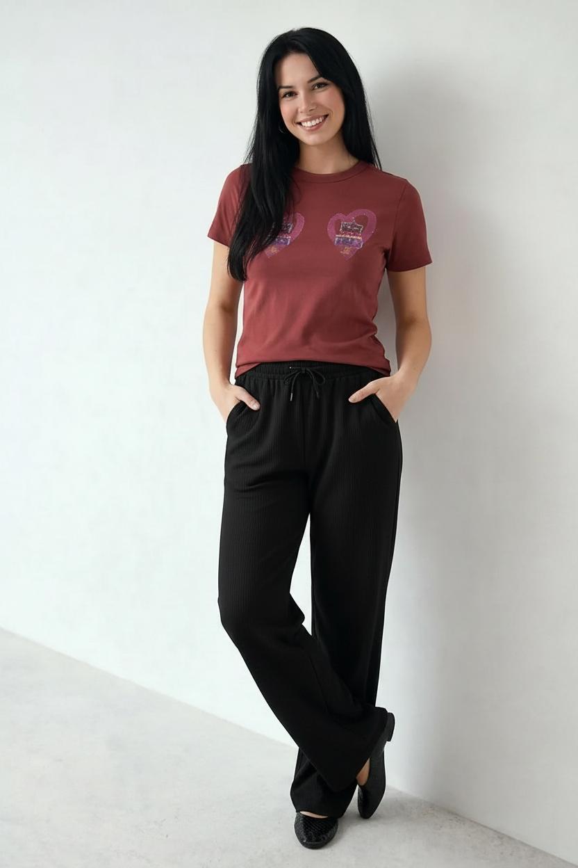 Women Black Regular Fit Track Pants