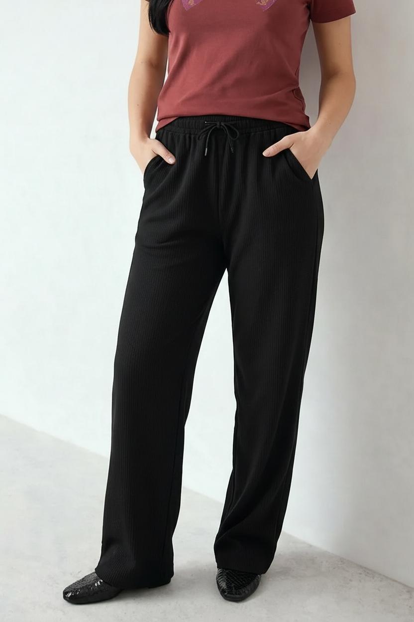 Women Black Regular Fit Track Pants