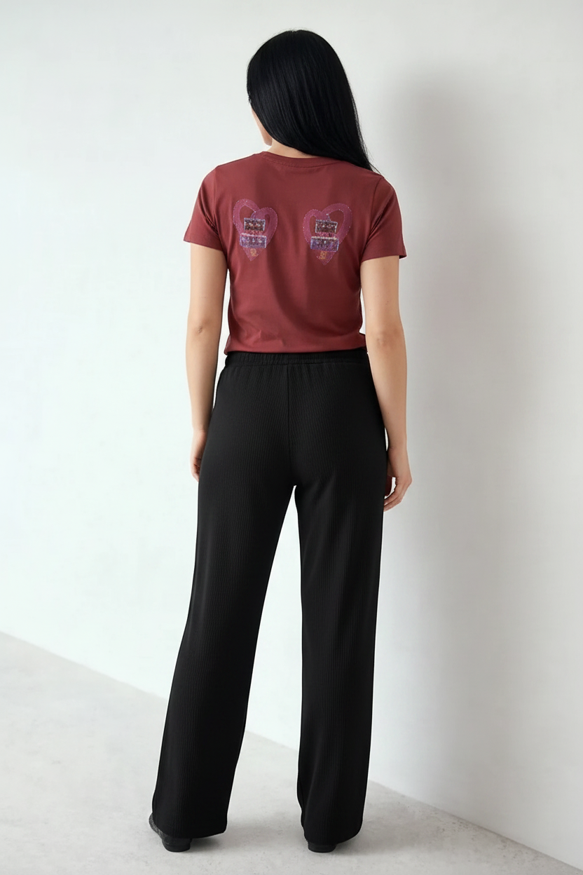 Women Black Regular Fit Track Pants