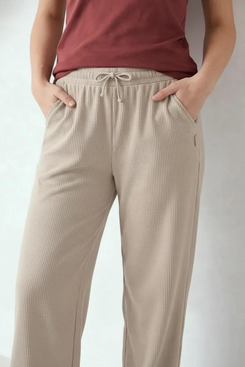 Women French Oak Regular Fit Textured Track Pants