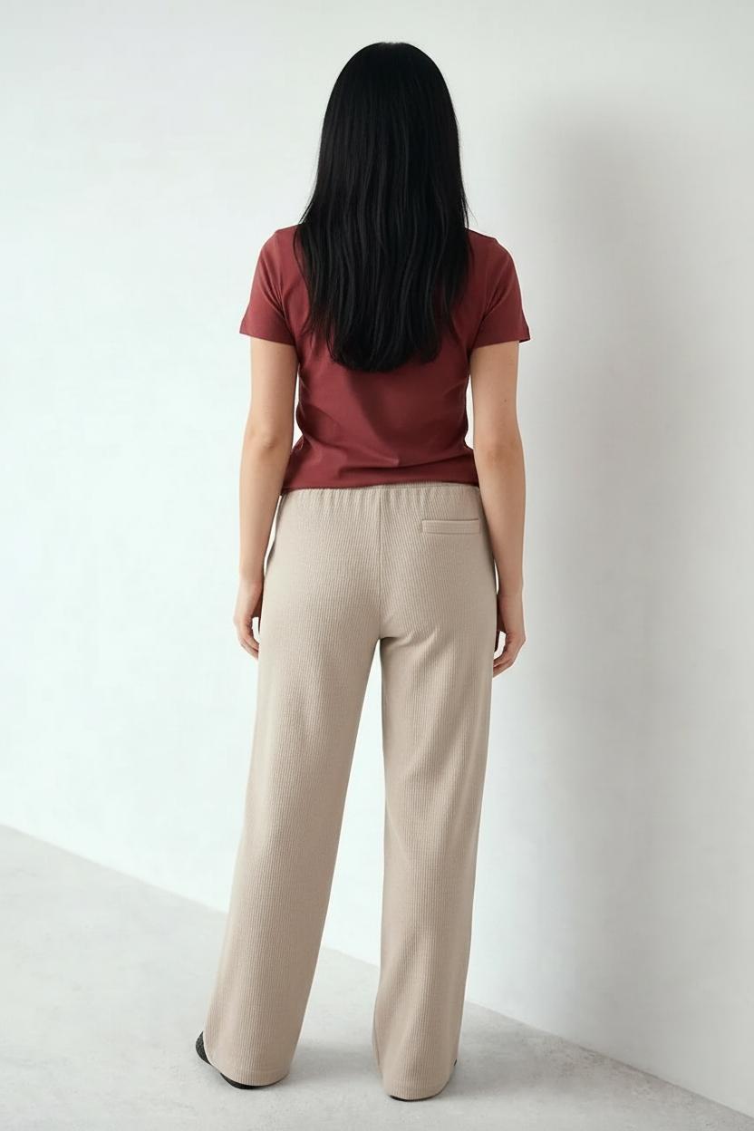 Women French Oak Regular Fit Textured Track Pants