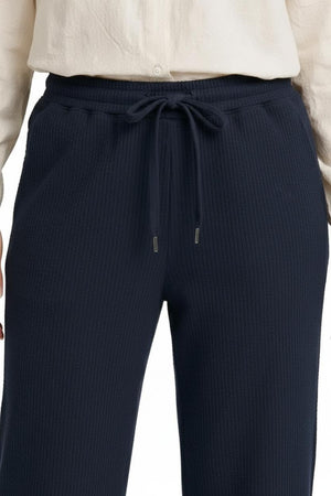 Women Navy Regular Fit Textured Joggers