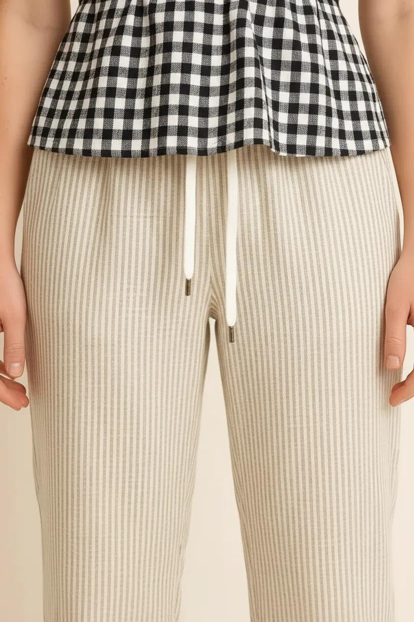 Women Mastic Regular Fit Striped Track Pants
