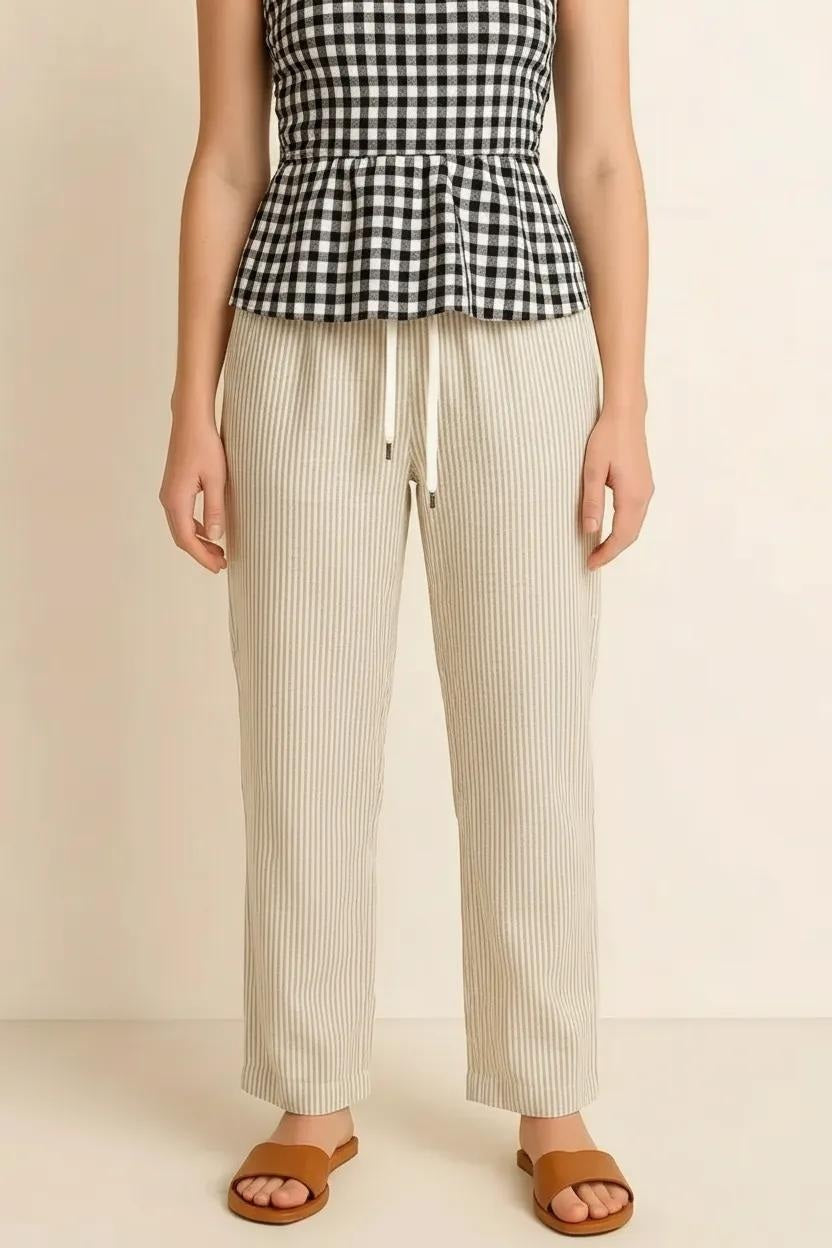 Women Mastic Regular Fit Striped Track Pants