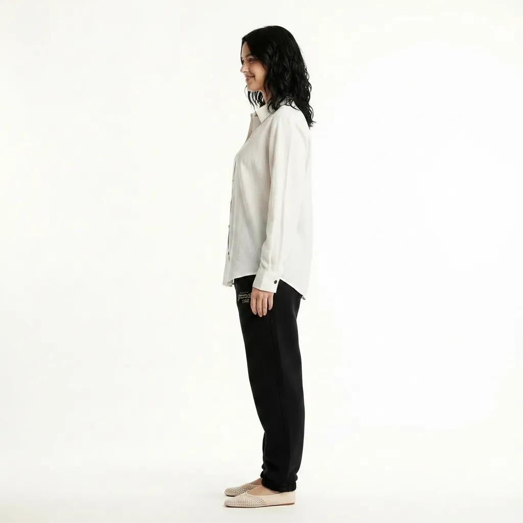Women Black Regular Fit Typography Joggers