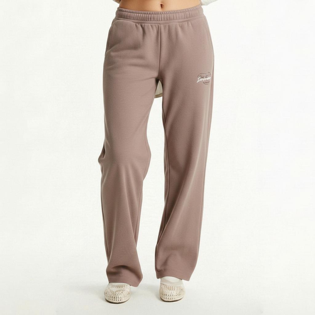 Women Blush Regular Fit Typography Joggers