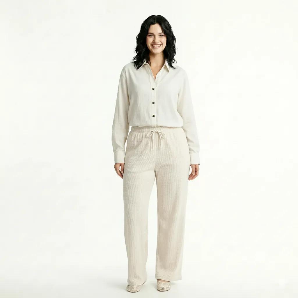 Women Pristine Regular Fit Textured Track Pants