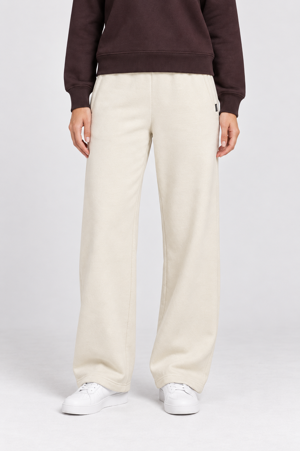 Women’s Arona Brushed Cotton Fleece Regular Fit Lower – Comfortable Winter Jogger Pants