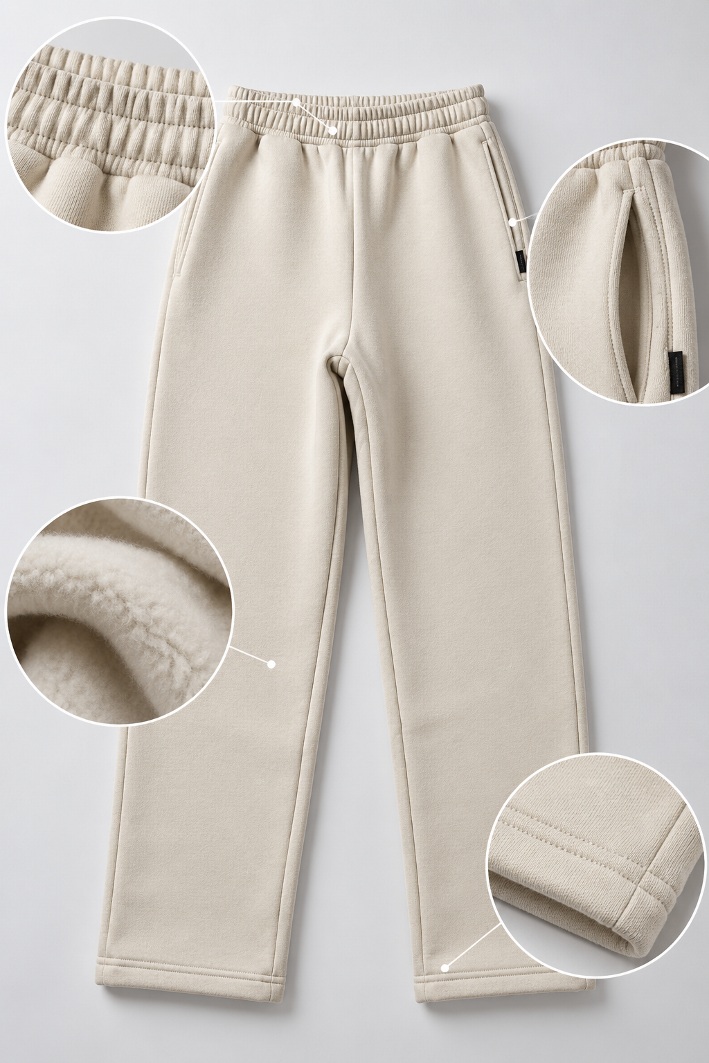 Women’s Arona Brushed Cotton Fleece Regular Fit Lower – Comfortable Winter Jogger Pants