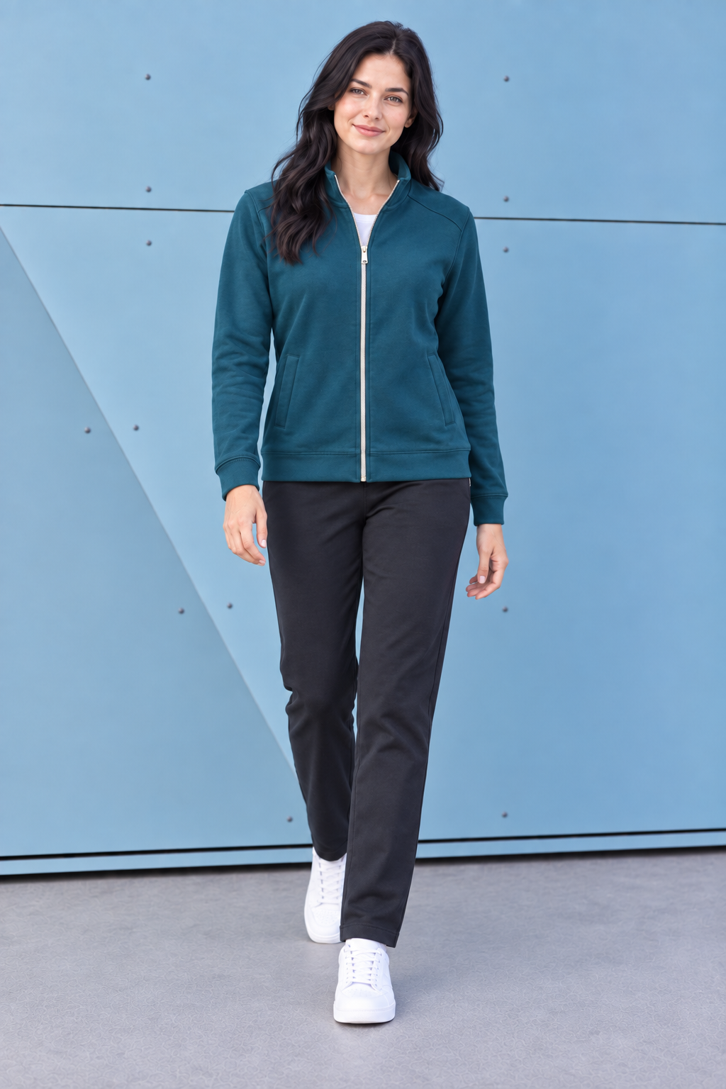 Women’s Black German Velvet Regular Fit Lower – Soft Winter Casual Pants