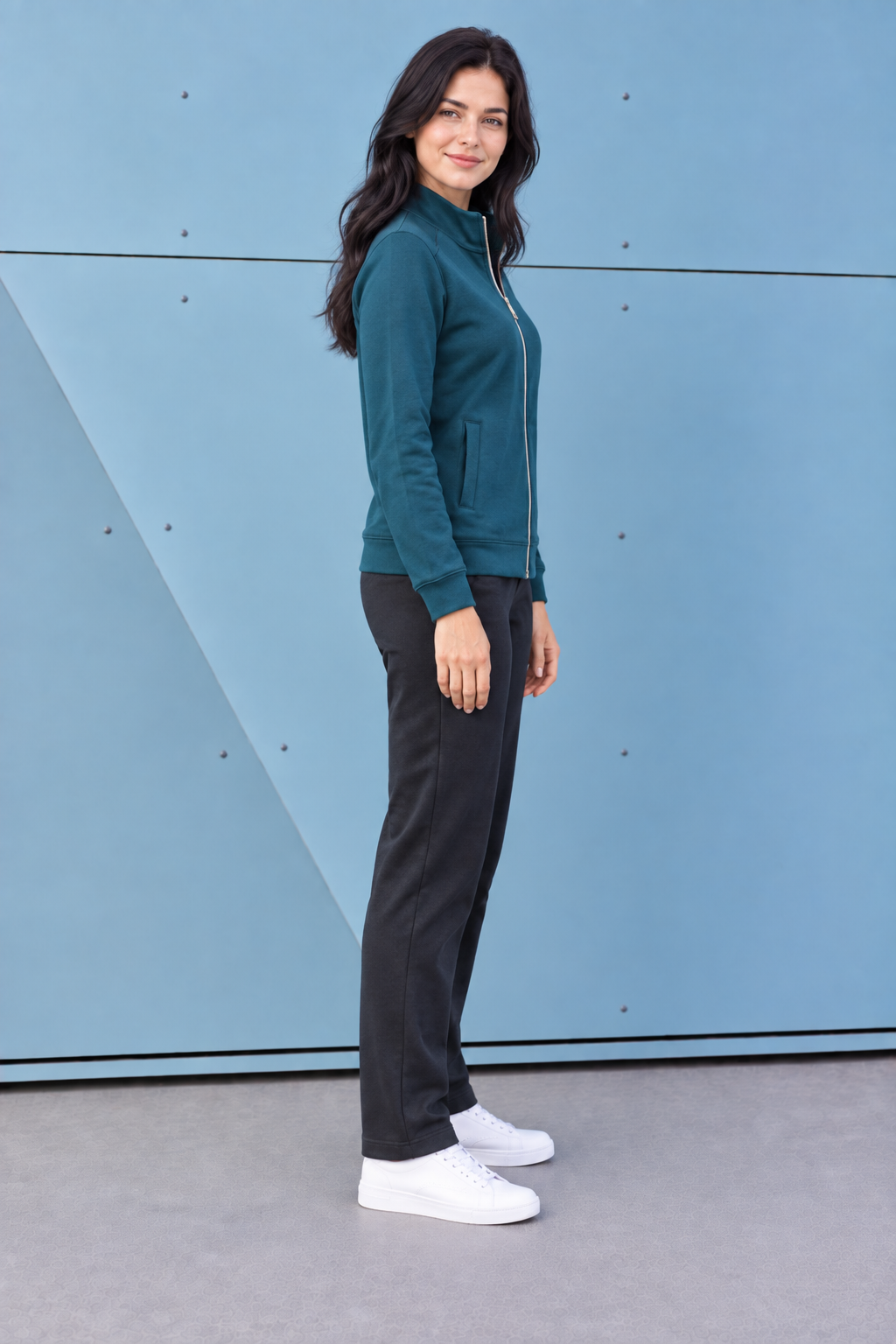 Women’s Black German Velvet Regular Fit Lower – Soft Winter Casual Pants