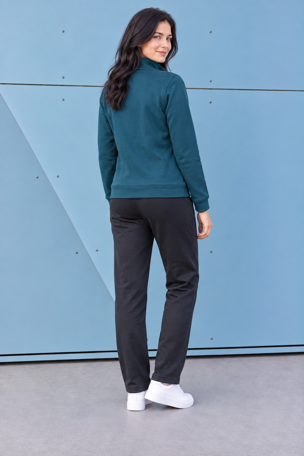 Women’s Black German Velvet Regular Fit Lower – Soft Winter Casual Pants
